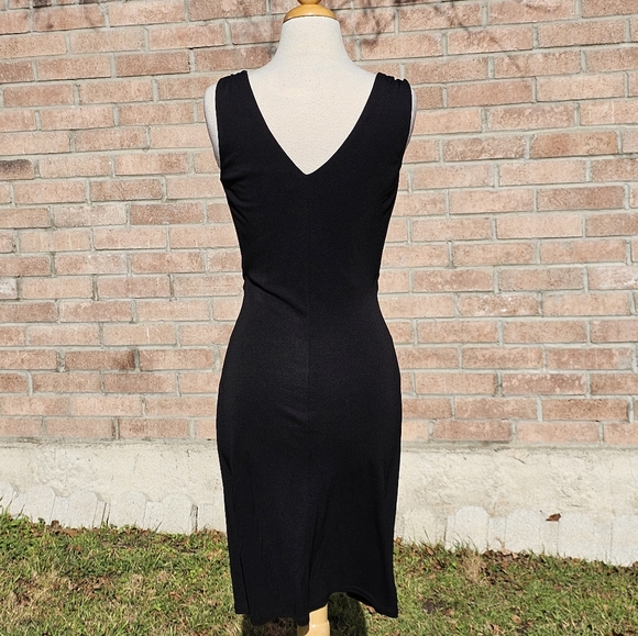 Carmen Marc Valvo slinky little black dress - Picture 3 of 6